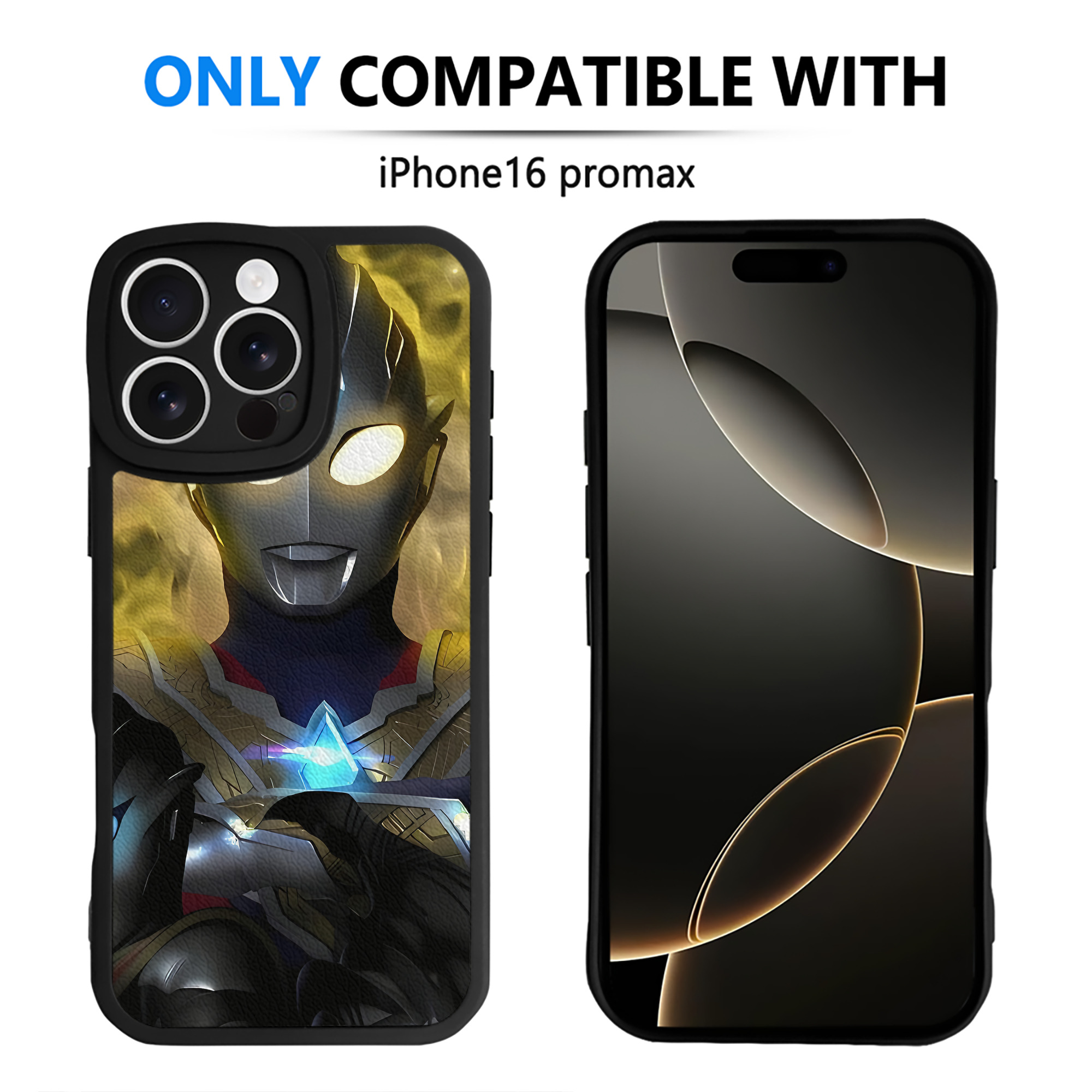 （画像用） ウルトラマン Ultraman 【iPhone 16シリーズ対応】シリコンスマホケース（レザー調） 材質：シリコン